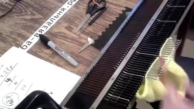 Шапка на вязальной машине, Сердце в геометрической прогрессии, #квадратнекрасовой