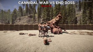 Many Cannibals VS End Boss - Sons Of The Forest