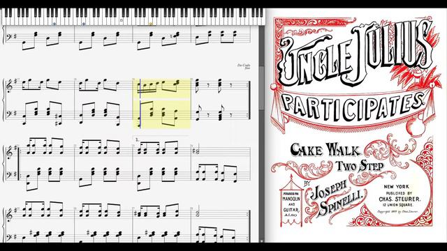 Uncle Julius Participates by Joseph Spinelli (1900, Cake Walk piano) смотреть онлайн
