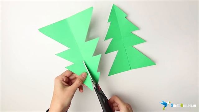Объемная елочка из бумаги своими руками. Новогодние поделки смотреть онлайн