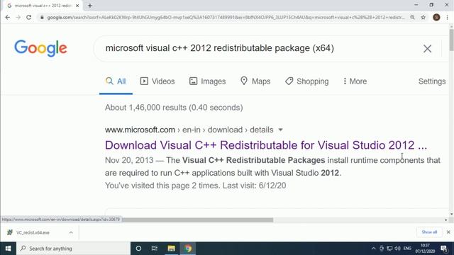 The Code Execution cannot Proceed because MSVCR110.dll was not found.......... :: WAMP Server Error