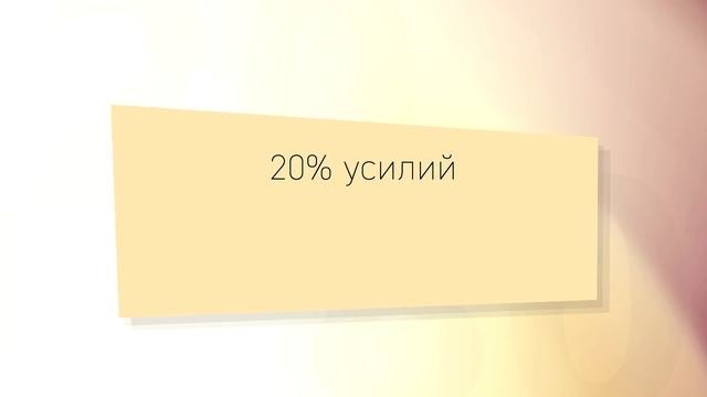 Принцип 80 на 20 или закон Парето. 1 часть.