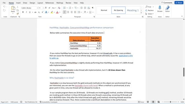 Java Hashtable, HashMap, ConcurrentHashMap – Performance impact