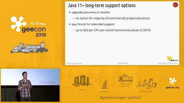 GeeCON 2019: Marcin Zajączkowski - How to save money on long-term support for Java 11? смотреть онлайн