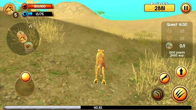 Wild Cheetah Sim 3D (By Turbo Rocket Games) Android Gameplay - Animal Games Videos смотреть онлайн