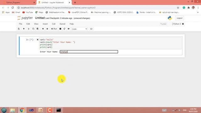 Input function & Escape Characters in Python