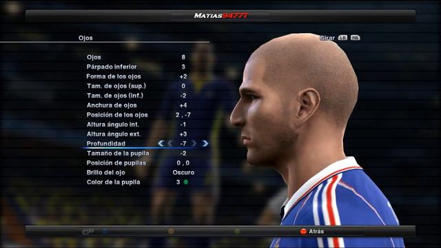 Zinedine Zidane face PES 2012 / Cara de Zinedine Zidane PES 2012