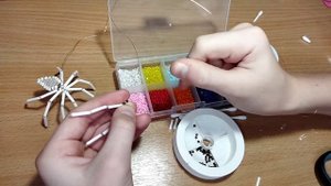 Плетение из бисера, плетём ПАУКА из бисера *мой телеграмм?*