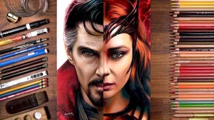 Drawing Doctor Strange & Scarlet Witch drawholic