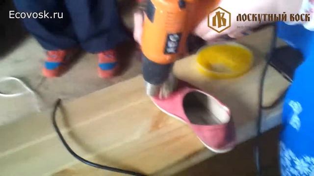 Обработка кожаной обуви лоскутным воском смотреть онлайн