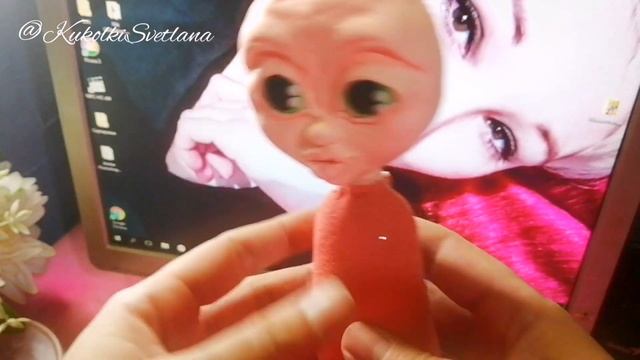 Шарнирная голова из полимерной глины своими руками. Doll polymer clay. смотреть онлайн