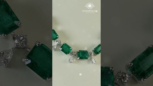 Изумрудно-бриллиантовое колье. Хадижат Алисултанова. Ювелирные украшения АнтикЮвелир.