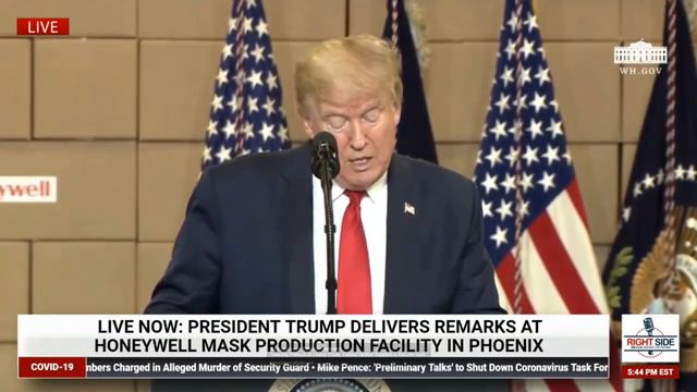 PRESIDENT TRUMP SPEECH IN PHOENIX AT HONEYWELL MASK PRODUCTION FACILITY MAY 05 2020