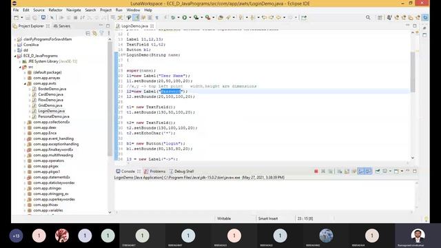 Frames _login Demo class in java смотреть онлайн