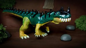 DIY: Цератозавр из пластилина