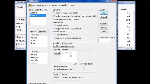 How to Join Two Data Tables into One Using Matching Columns in JMP смотреть онлайн