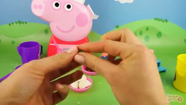Фруктовое мороженное из Play Doh Набор свинка Пеппа повар Мастер класс Peppa pig смотреть онлайн
