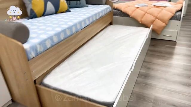 Детская двухъярусная выдвижная кровать «Слайдер» | Детская мебель “ZAMANIKA” смотреть онлайн