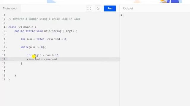 Program to Reverse a Number in Java смотреть онлайн
