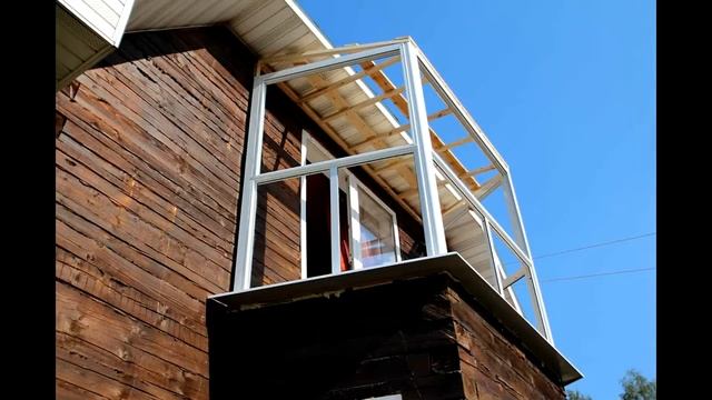 Пример пристройки балкона к частному деревянному дому слайдшоу смотреть онлайн