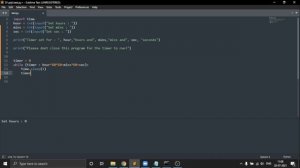 How to make a timer in python.