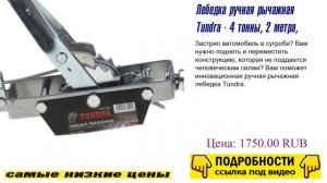 Лебедка ручная рычажная Tundra - 4 тонны, 2 метра, смотреть видео обзор