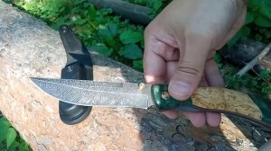 Складной нож "Кайрос" с рукоятью из карельской березы