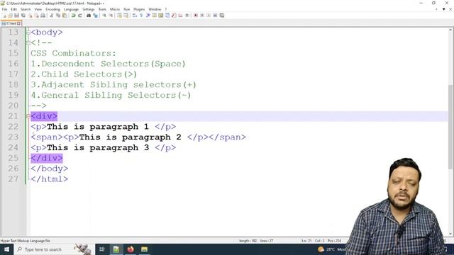 CSS Combinators Tutorial | CSS Selectors | Descendant Selector | Child Selectors | CSS | CSS3