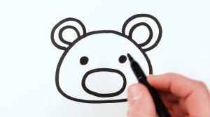 Drawing a picture of a bear | нарисуй медвежонка | dessiner une image d'un ours pour les enfants