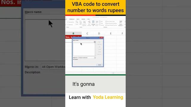 VBA Code To Convert Number To Words Rupees | #VBACode #NumberToWords #RupeesConversion