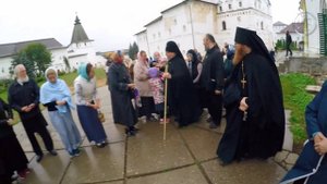 Благословение отца Власия после службы на Нерукотворный образ.  2017 год.