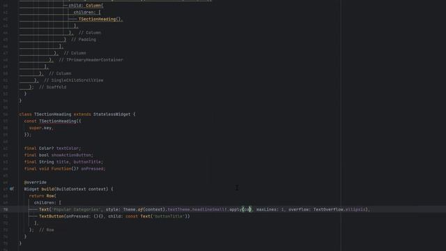 Search Bar and Horizontal ListView builder Categories in Flutter 2023