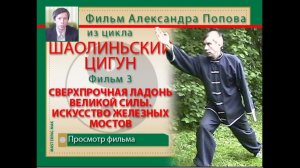 Шаолиньский цигун. Фильм 3. Сверхпрочная ладонь великой силы. Искусство железных мостов.