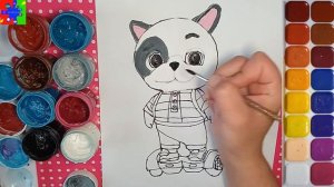 Кошечки-собачки Жоржик из мультика. Простые рисунки для детей.