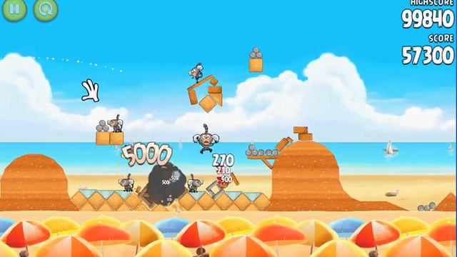 Angry Birds RIO 'Beach Volley' 6-13 3 Stars Walkthrough смотреть онлайн