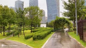 태풍 비, 송도센트럴파크 백색 소음 빗소리, 태풍 힌남노의 위력으로 비바람이 급습했네요. Rain Ambience, Rain ASMR. 서울 트래블 워커