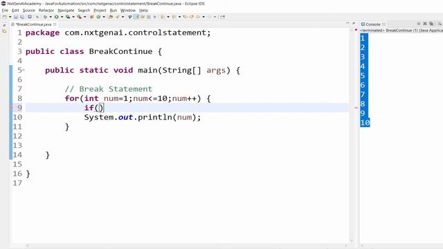 Java for Selenium : 15. Break Statement | Continue Statement | Difference Between Break and Continu смотреть онлайн