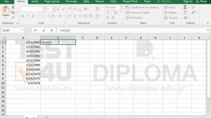 Use the NOW function to display the current date and time (Excel 2016)