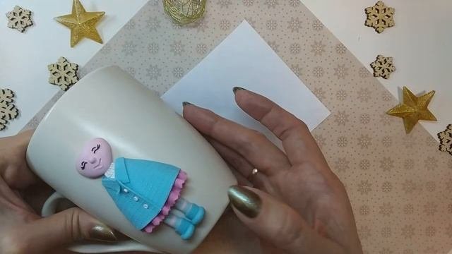 Мастер-класс: Девочка на кружке из полимерной глины FIMO/polymer Clay Tutorial