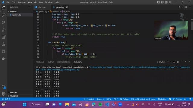 Automating Sudoku using chat GPT and GitHub Co-pilot