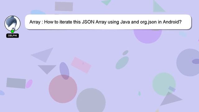 Array : How to iterate this JSON Array using Java and org.json in Android?