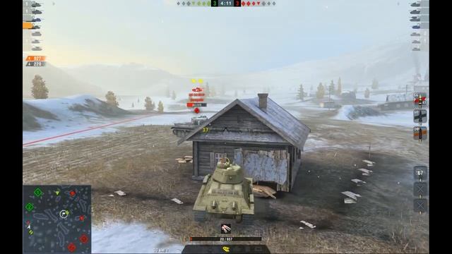 Т 34 - танго. Вижив з 20хп! - WoT - Blitz смотреть онлайн