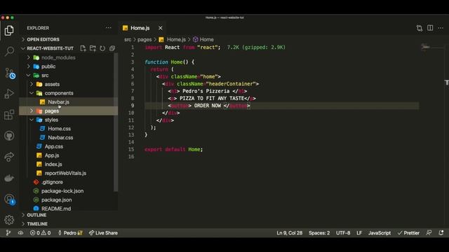 Code A React Website Tutorial | ReactJS Tutorial For Beginners