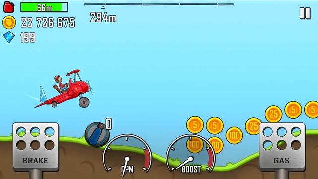 Hill Climb Racing - Gameplay Walkthrough Part 57 - Air Car (iOS, Android) смотреть онлайн