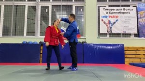 Самбо защита от удушения сзади и захвата за волосы #самооборона