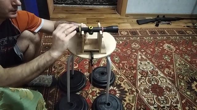 Обнуление оптического прицела с помощью приспособления для обнуления