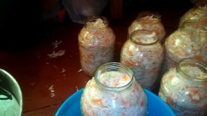 Маринованная капуста на зиму. Рецепт в описании.