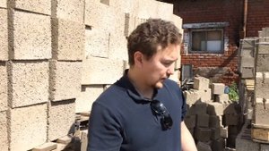 Шлакоблок четырехпустотный 190х190х390. Перегородочный блок. Полублок
