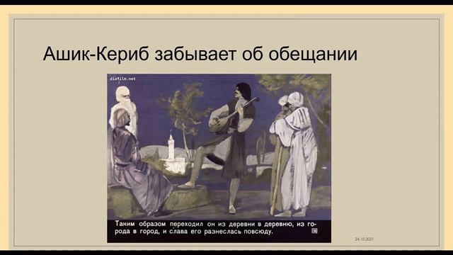 Ашик Кериб М Ю Лермонтов цитатный план