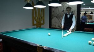 Уроки бильярда от Игоря Литовченко. Упражнение "линейка"